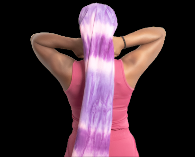 Braid Scarf Tie Dye Back